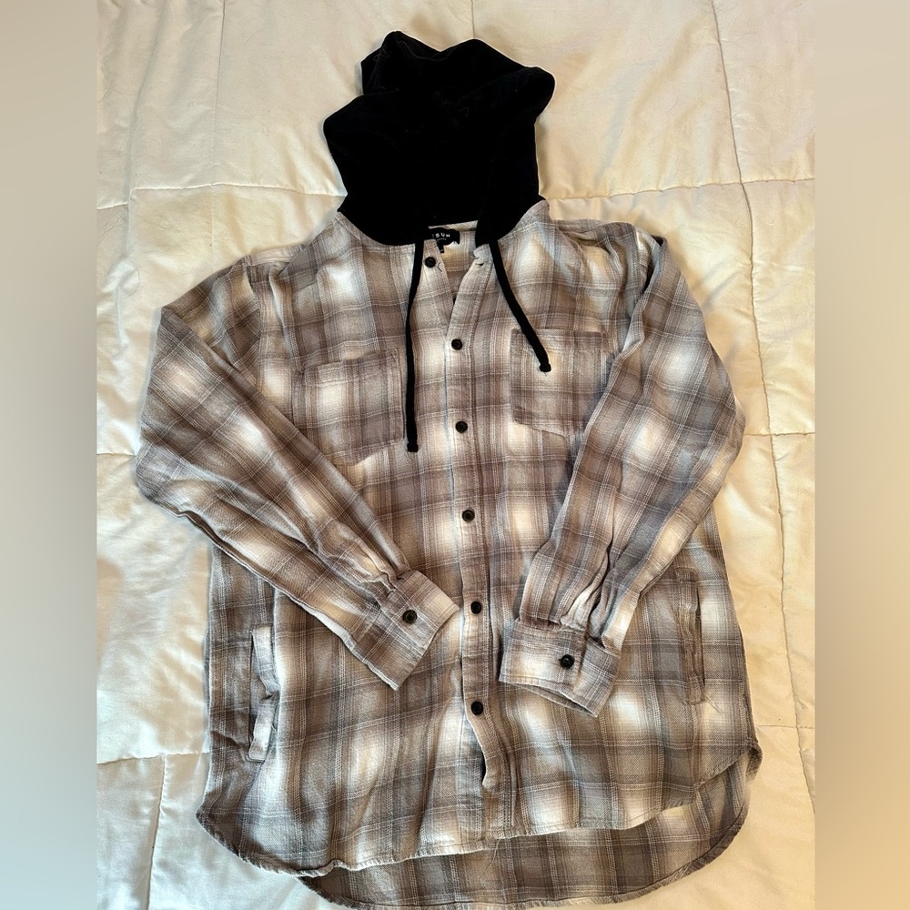 PacSun Plaid Flannel Hoodie